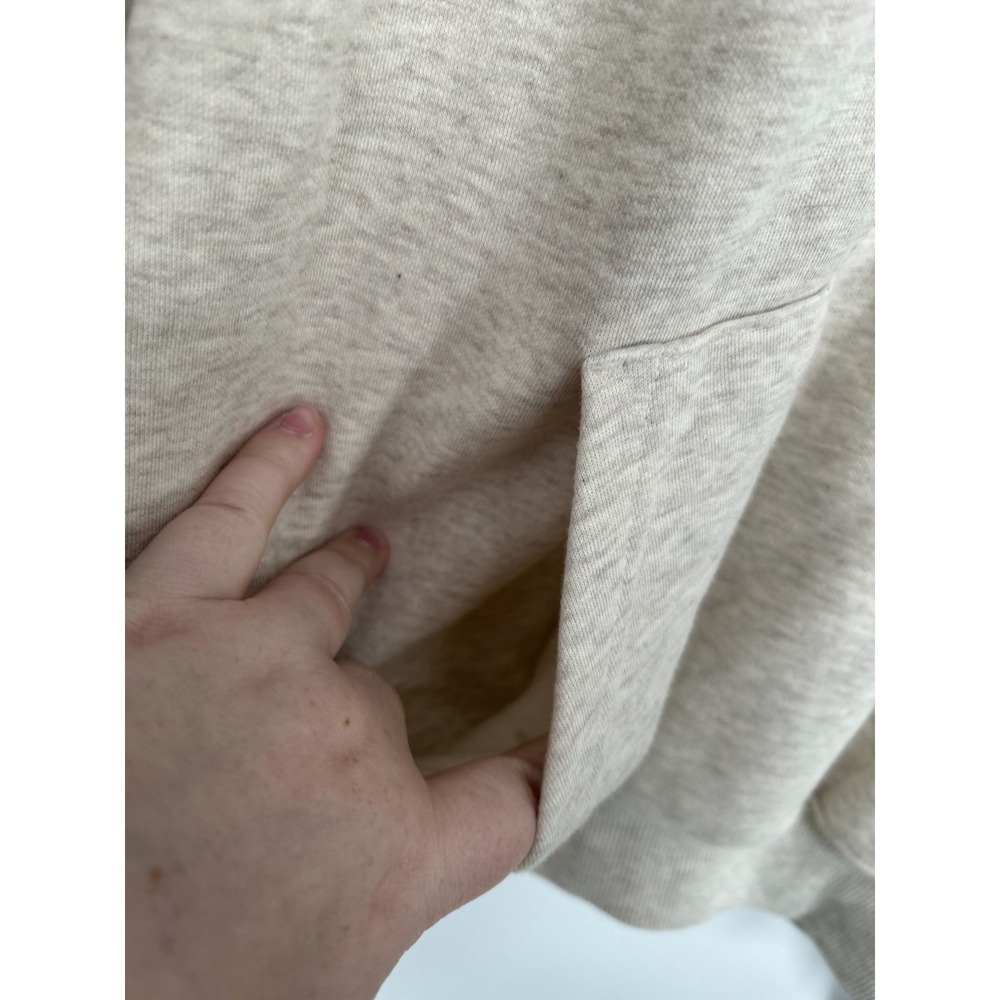 SKIMS Cotton Fleece Classic Pullover Hoodie Oatmeal Heather Sweatshirt Small - Picture 4 of 8